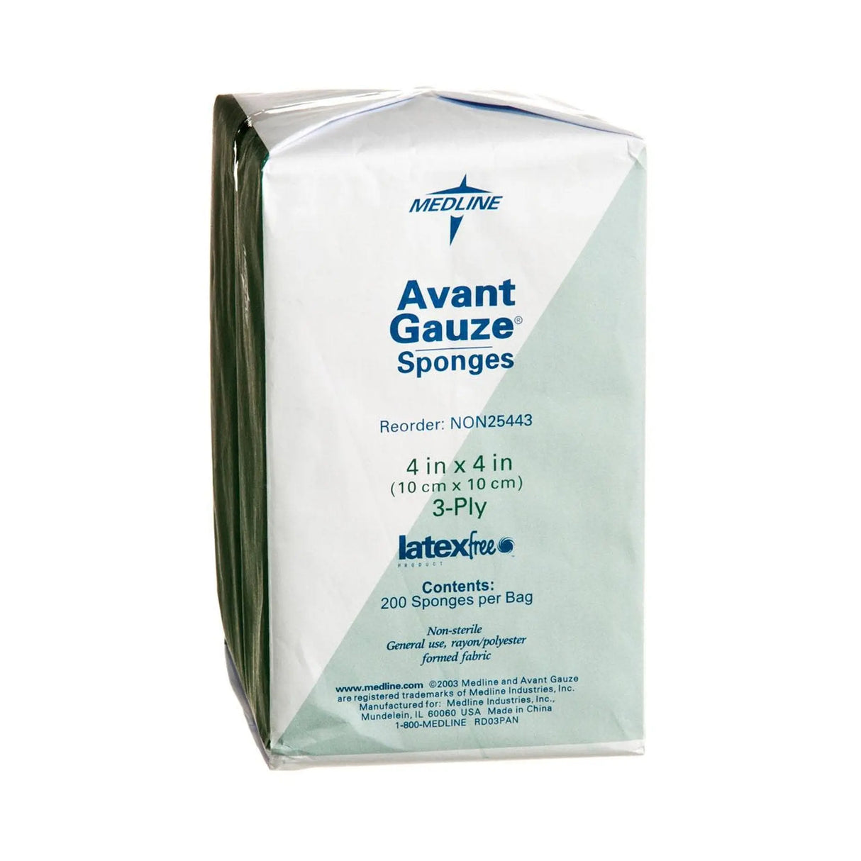 Avant Gauze® Nonwoven Sponge, 4 x 4 Inch, 3-Ply Avant Gauze®