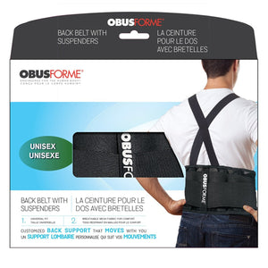 Back Belt-Unisex Large/X-Large Black Obusforme