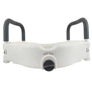 Raised Toilet Seat with Lock & Arms Blue Jay Retail Each