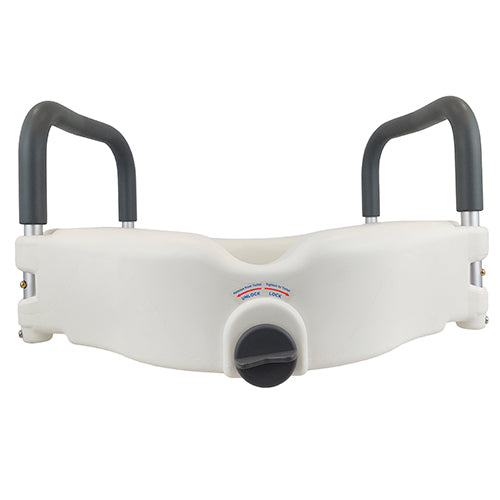 Raised Toilet Seat with Lock & Arms Blue Jay Retail Each