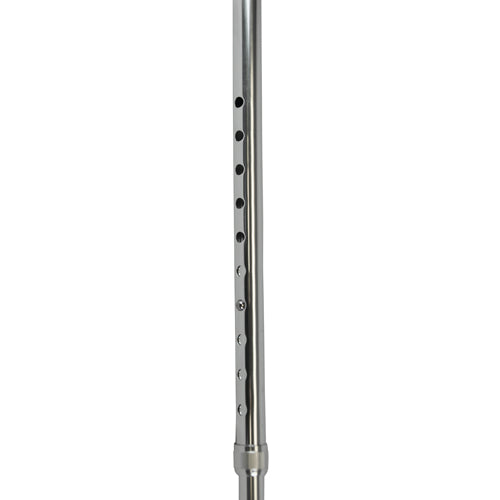 Cane Round Handle Blue Jay Silver with Vinyl Comfort Grip