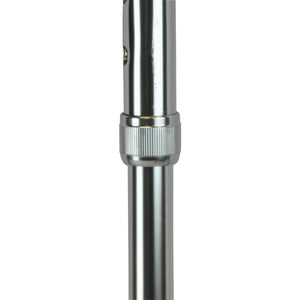 Cane Round Handle Blue Jay Silver with Vinyl Comfort Grip