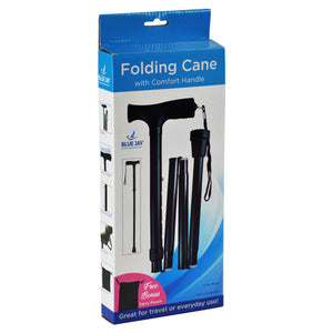 Cane Folding Blue Jay Black Pistol Grip 33 37