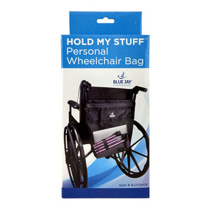 Package of 'Hold My Stuff' Personal Wheelchair Bag by Blue Jay on a white background