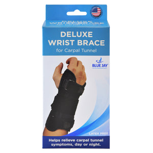 Blue Jay Dlx Wrist Brace Black for Carpal Tunnel Left Sm/Md