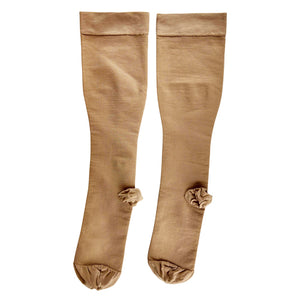 Firm Surg Wgt Stkngs Md Beige 20-30mmHg Below Knee Clsd Toe