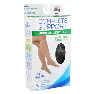 Firm Surg Wgt Stkngs Sm Black 20-30mmHg Below Knee Clsd Toe