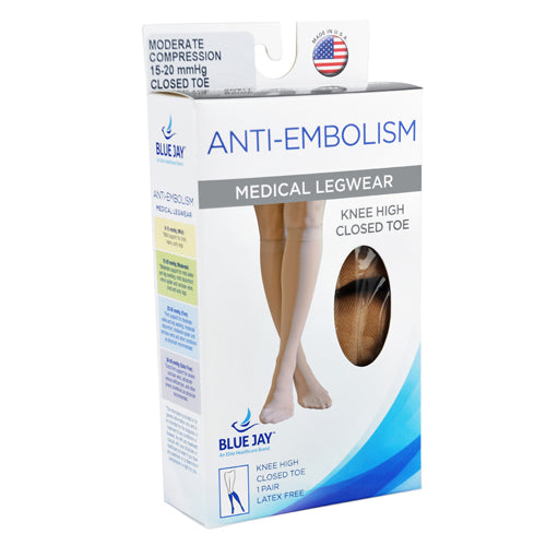 Anti-Embolism Stockings X-Lrg 15-20mmHg Below Knee ClsdToe