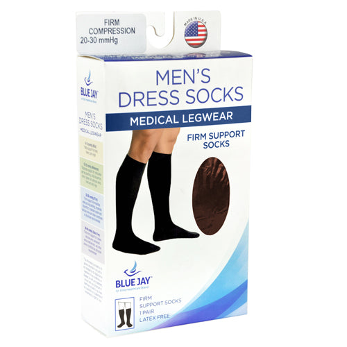 Men's Firm Support Socks 20-30mmHg Brown Extra Large