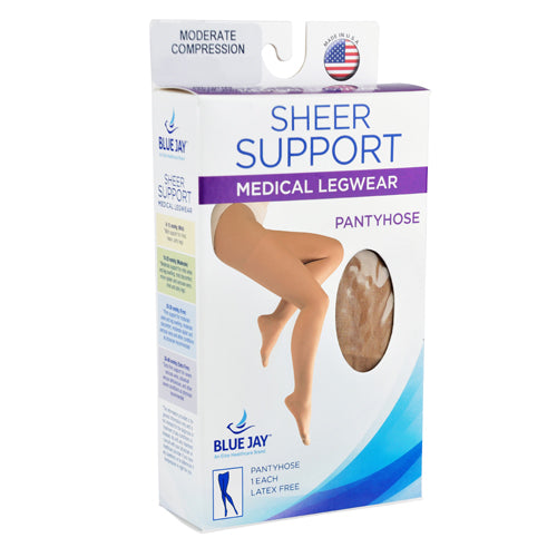 Ladies' Sheer Moderate Queen 15-20mmHg Panty Hose Beige