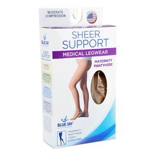 Ladeis' Sheer Mod Maternity 15-20mmHg Panty Hose Queen