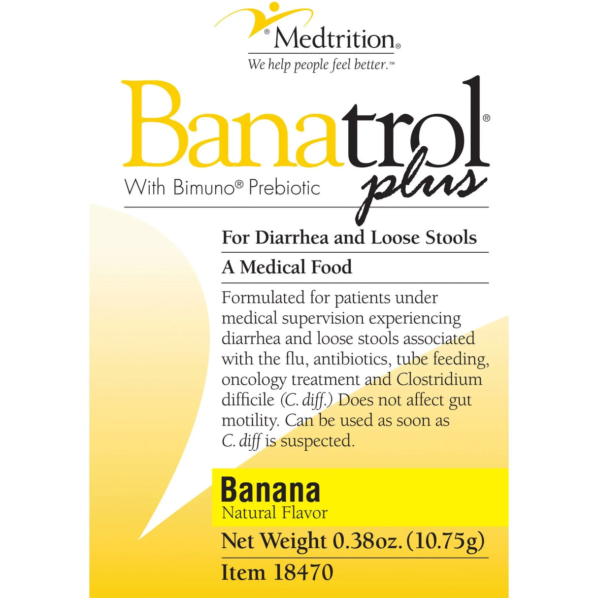 Banatrol® Plus with Bimuno® Prebiotic Medical Food, Banana Flavor Banatrol® Plus