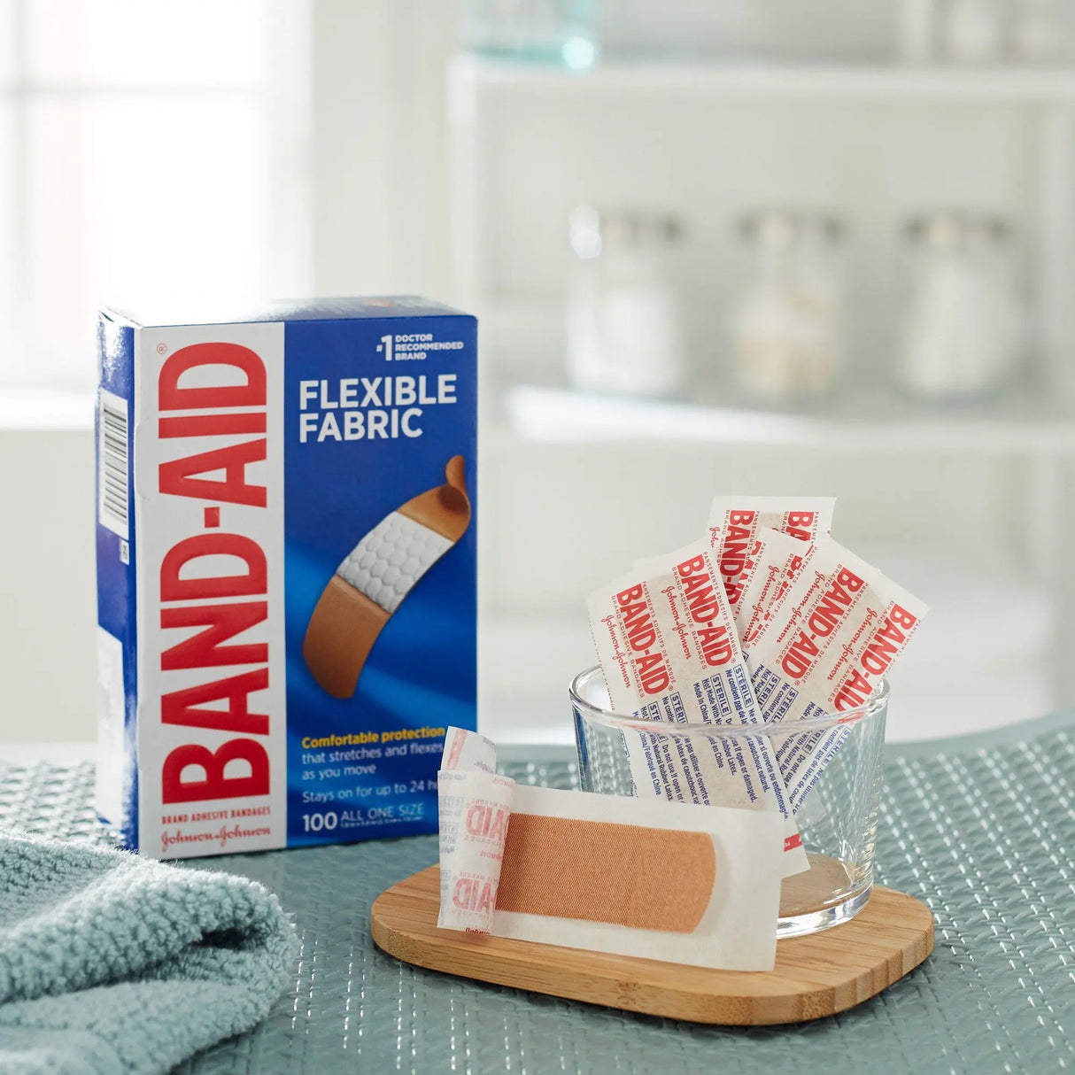 Band-Aid® Flexible Fabric Tan Adhesive Strip, 1 x 3 Inch Band-Aid®