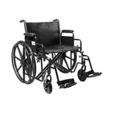 Bariatric Wheelchair McKesson Dual Axle Desk Length Arm Swing-Away Footrest Black Upholstery 24 Inch Seat Width Adult 450 lbs. Weight Capacity - getMovility