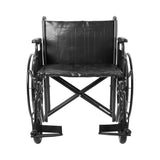 Bariatric Wheelchair McKesson Dual Axle Desk Length Arm Swing-Away Footrest Black Upholstery 24 Inch Seat Width Adult 450 lbs. Weight Capacity - getMovility
