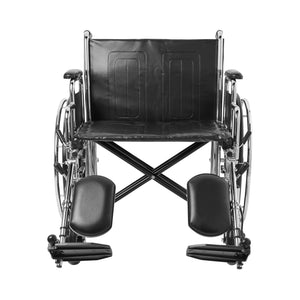 Bariatric Wheelchair McKesson Dual Axle Desk Length Arm Swing-Away Footrest Black Upholstery 24 Inch Seat Width Adult 450 lbs. Weight Capacity - getMovility
