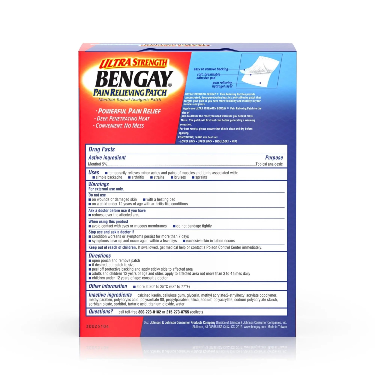 Bengay® Pain Relieving Patch Ultra Strength, Large Size Bengay® Ultra Strength