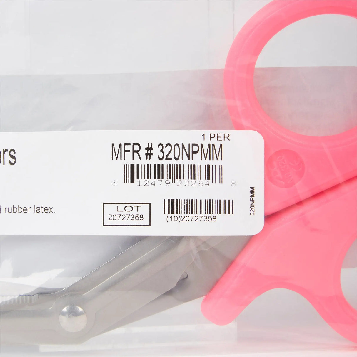 Trauma Shears McKesson Medicut™ Pink 7-1/4 Inch Length Medical Grade Stainless Steel Finger Ring Handle Blunt Tip / Blunt Tip McKesson Medicut™