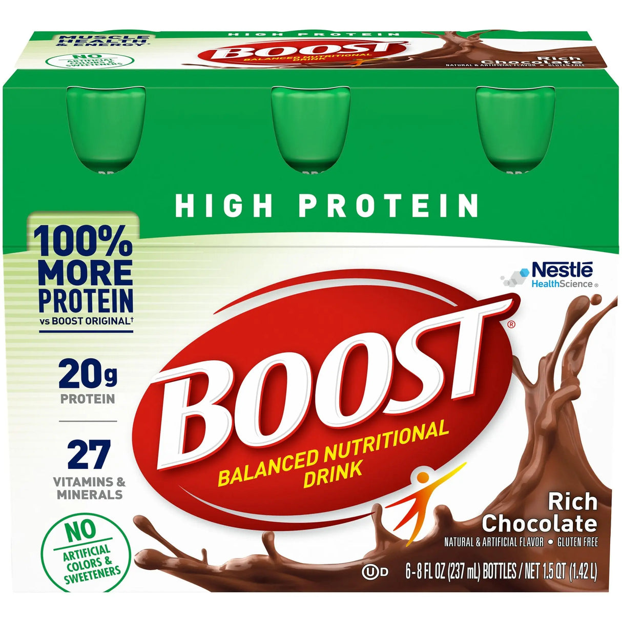 Boost® High Protein Chocolate Complete Nutritional Drink, 8-ounce bottle Boost® High Protein