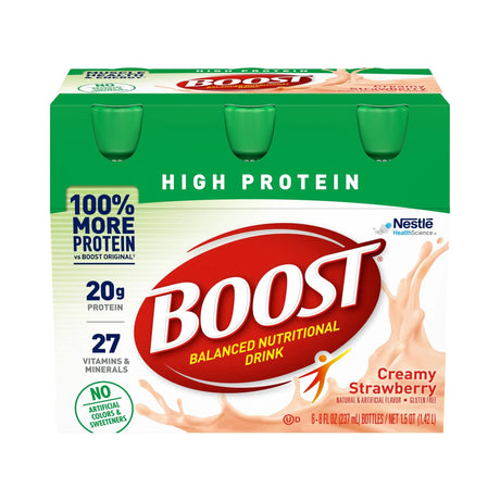 Boost® High Protein Strawberry Complete Nutritional Drink, 8-ounce bottle Boost® High Protein