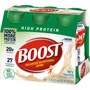 Boost® High Protein Vanilla Complete Nutritional Drink, 8 oz. Bottle Boost® High Protein