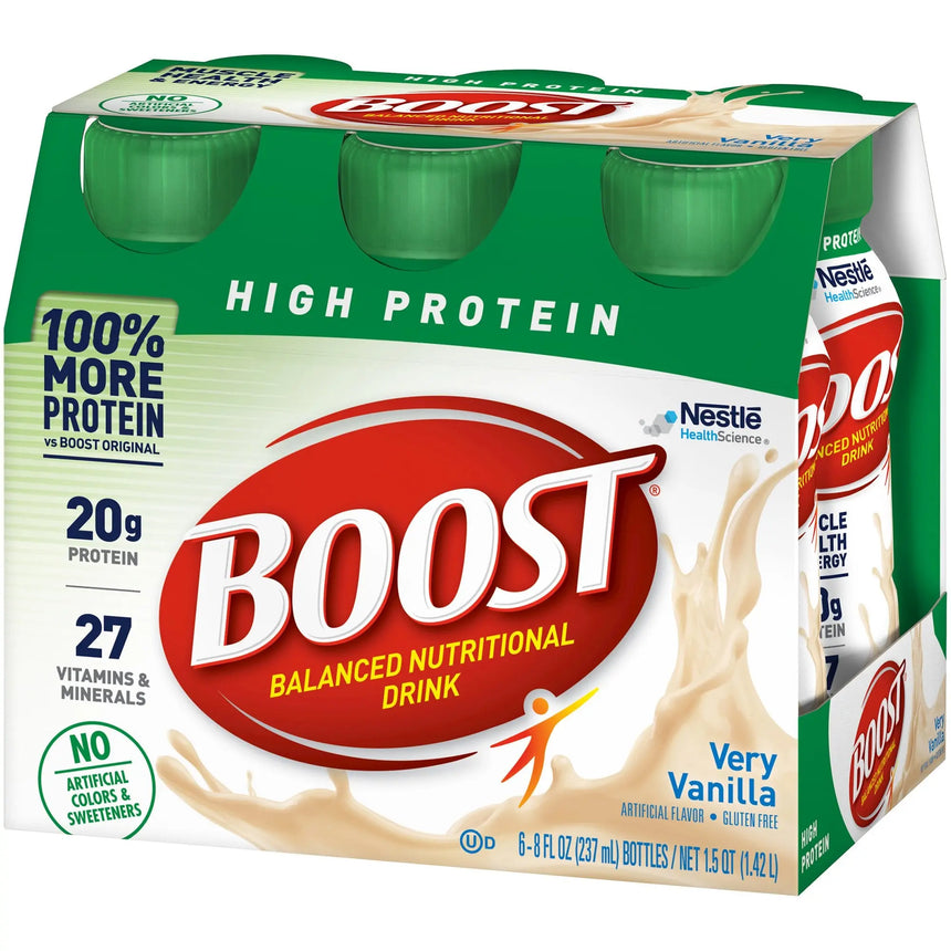 Boost® High Protein Vanilla Complete Nutritional Drink, 8 oz. Bottle Boost® High Protein
