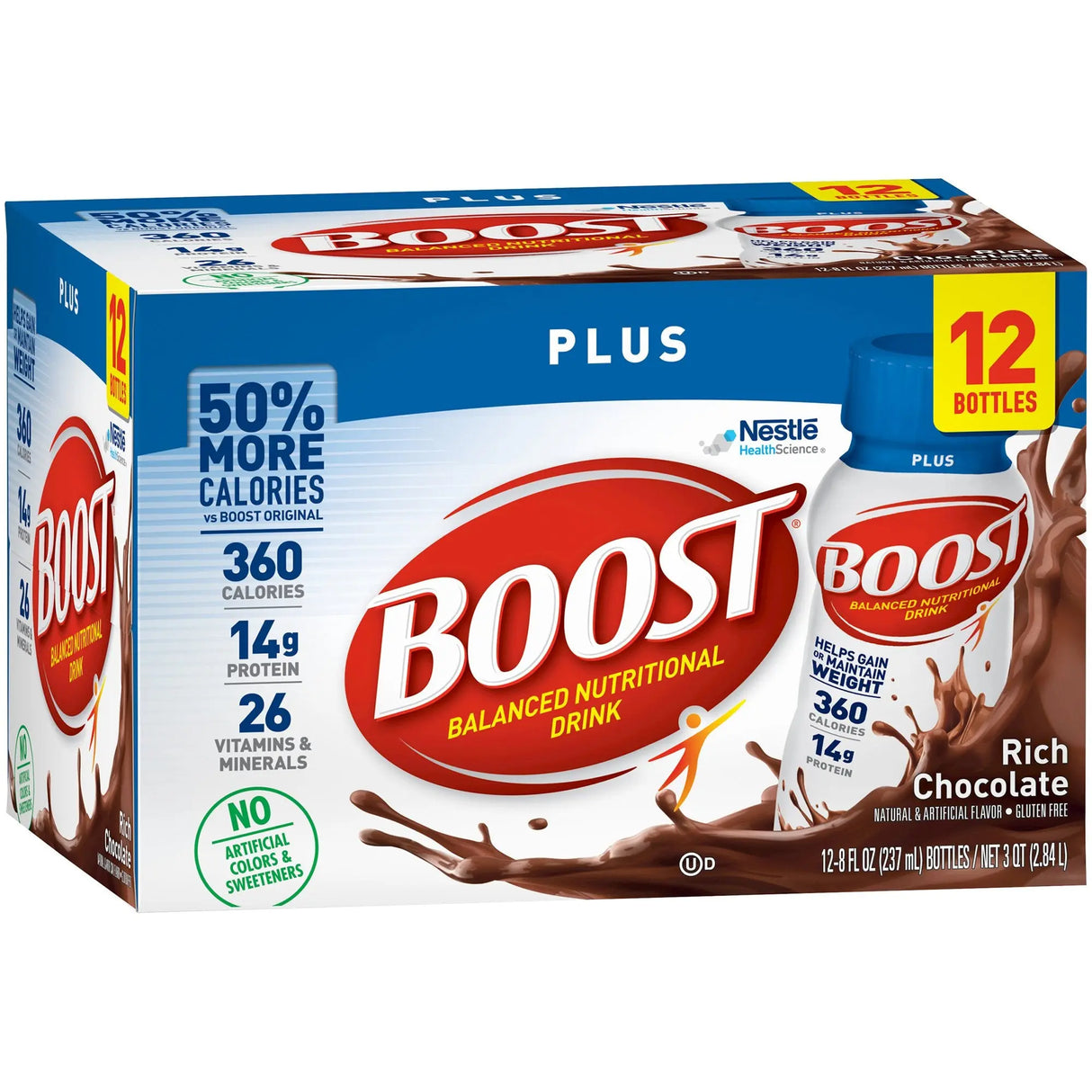 Boost® Plus Chocolate Balanced Nutritional Drink, 8 oz. Bottle Boost Plus®