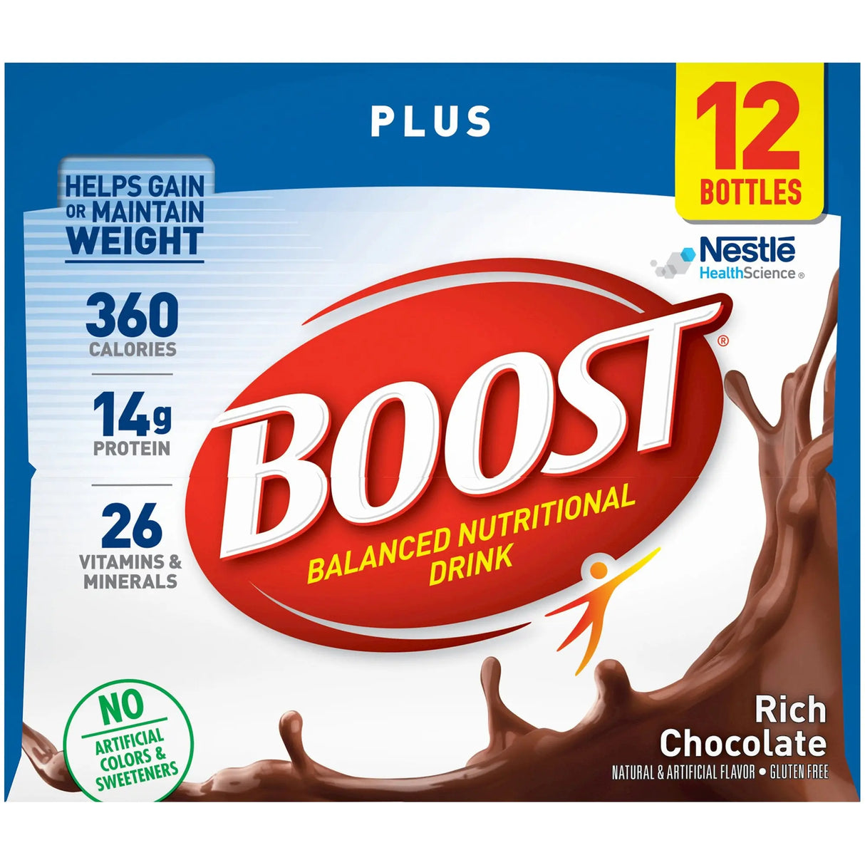 Boost® Plus Chocolate Balanced Nutritional Drink, 8 oz. Bottle Boost Plus®