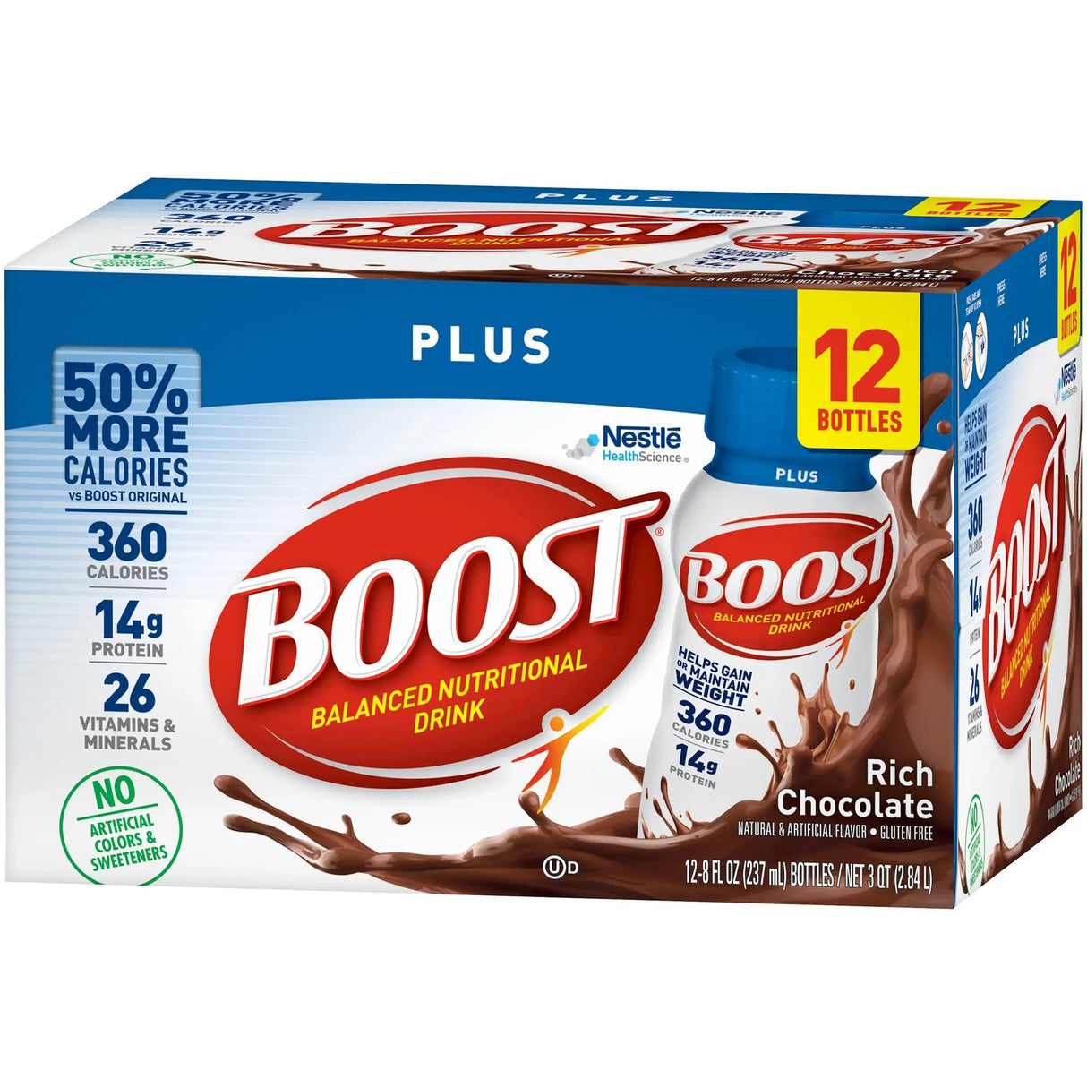 Boost® Plus Chocolate Balanced Nutritional Drink, 8 oz. Bottle Boost Plus®