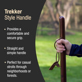 Brazos™ Traditional Straight Pine Handcrafted Walking Stick, 55-Inch, Brown Brazos™ Free Form