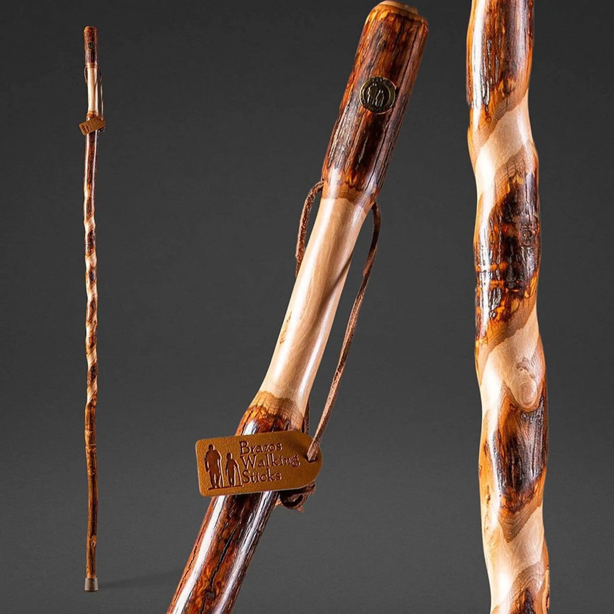 Brazos™ Twisted Hickory Rustic Walking Stick, 58-Inch Height Brazos™ Twisted