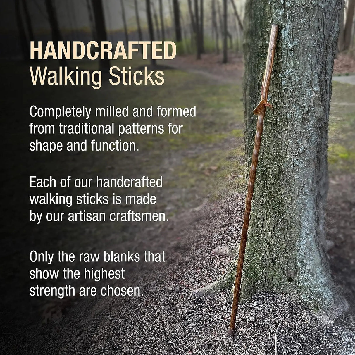 Brazos™ Twisted Oak Trekker Handcrafted Walking Stick, Red, 55-Inch Brazos™ Twisted Trekker