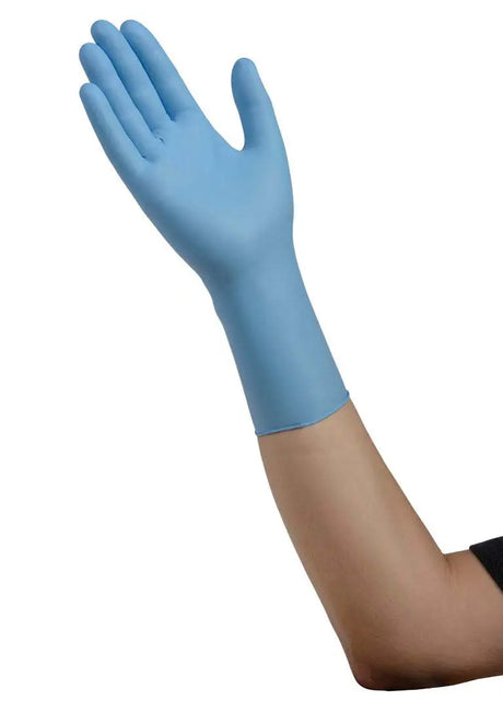 Cardinal Health™ Nitrile Extended Cuff Length Exam Glove, Extra Large, Blue Cardinal Health™