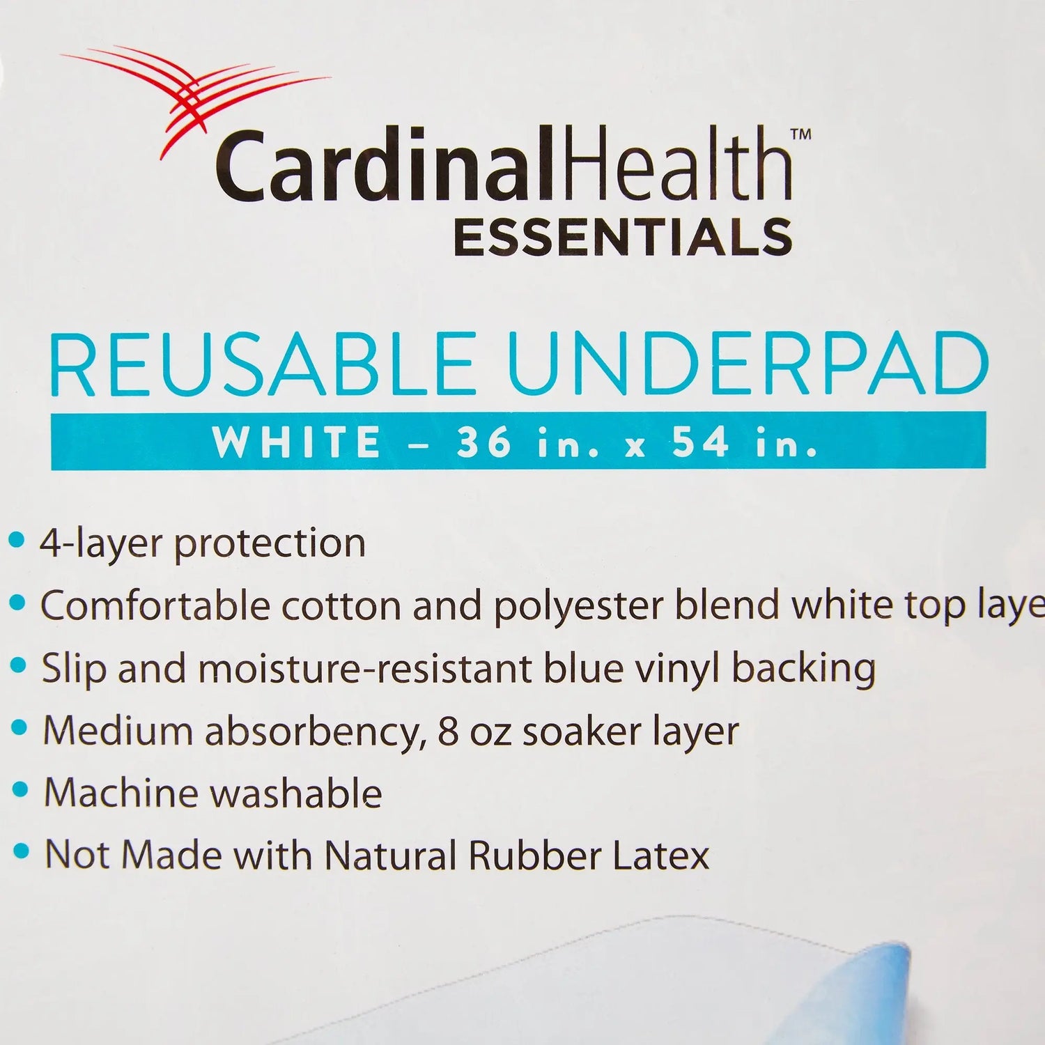 Cardinal Health™ Underpad, Reusable, Polyester Cardinal Health™ Essentials