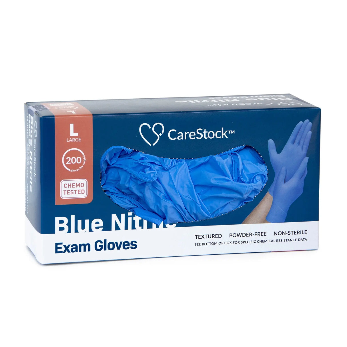 CareStock™ Nitrile Exam Glove, Large, Blue CareStock™