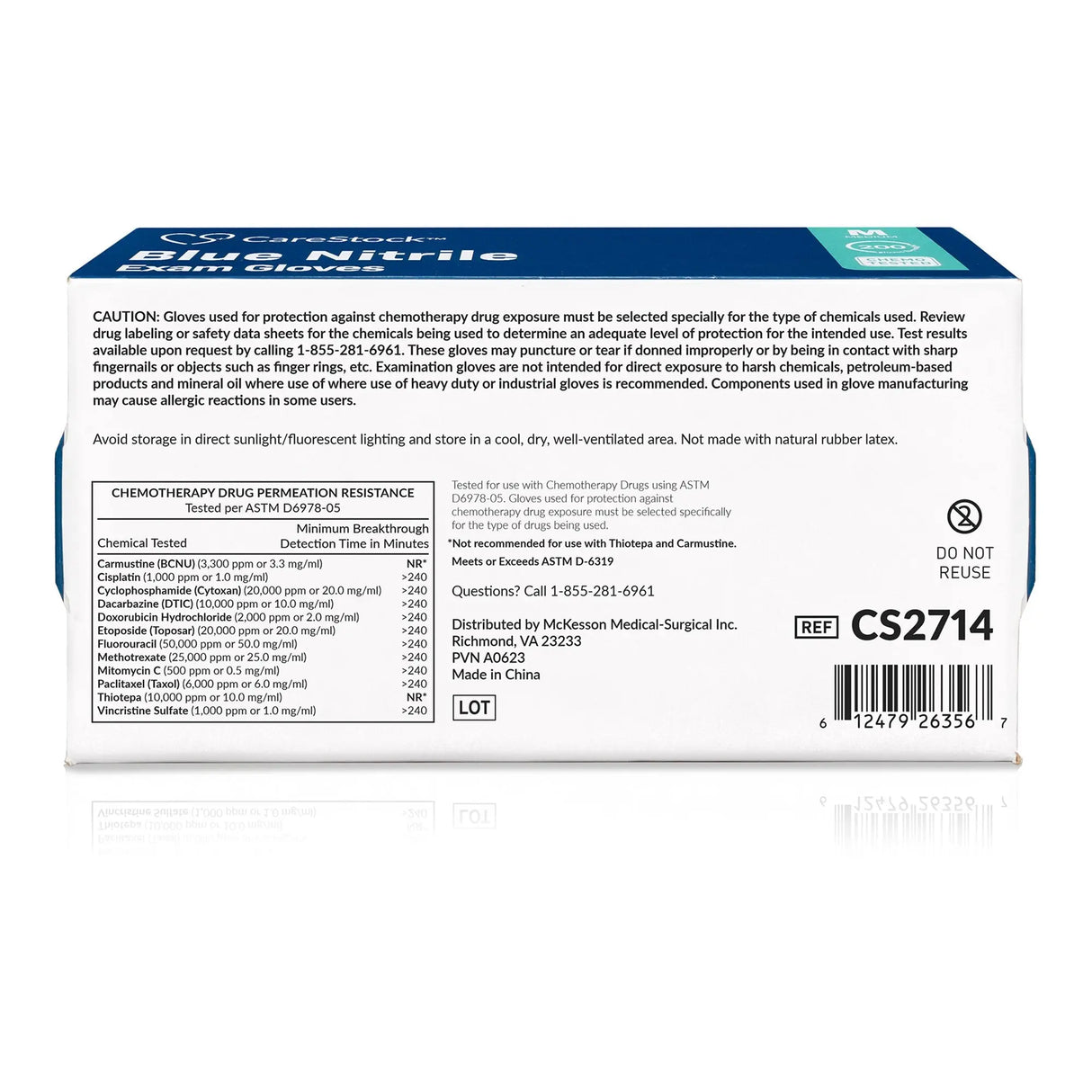 CareStock™ Nitrile Exam Glove, Medium, Blue CareStock™