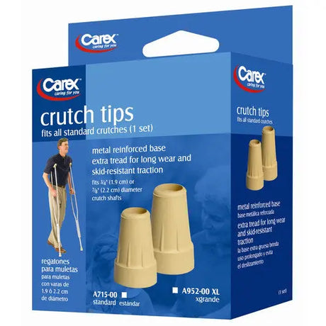Carex Crutch Tips X-Large Case of 6 Pr Movility LLC- CM