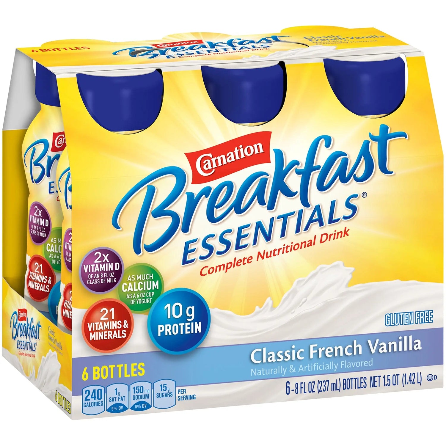 Carnation Breakfast Essentials® Vanilla Nutritional Drink, 8-ounce bottle Carnation Breakfast Essentials®