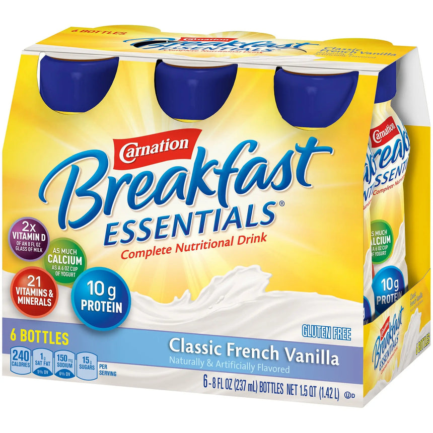 Carnation Breakfast Essentials® Vanilla Nutritional Drink, 8-ounce bottle Carnation Breakfast Essentials®