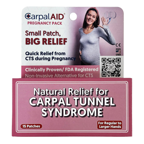 CarpalAid® Patch Pregnancy Hand-Based Carpal Tunnel Support, Large Carpal AID® Patch Pregnancy