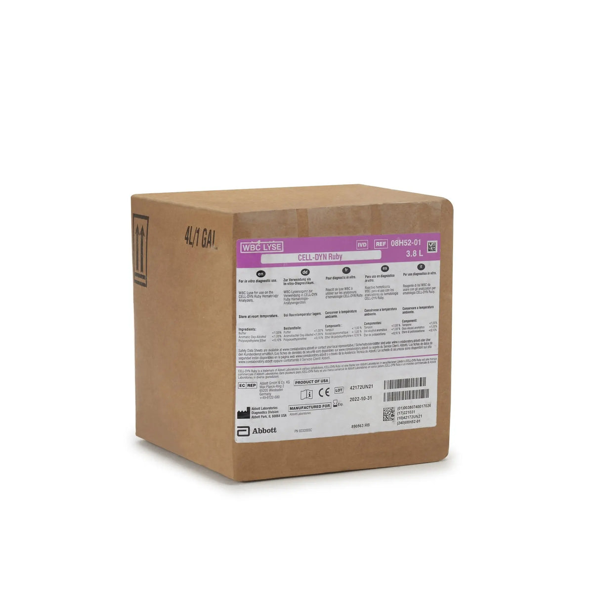 Cell-Dyn® Reagent for use with Cell-Dyn Ruby Hematology Analyzer, WBC Lyse test Cell-Dyn®