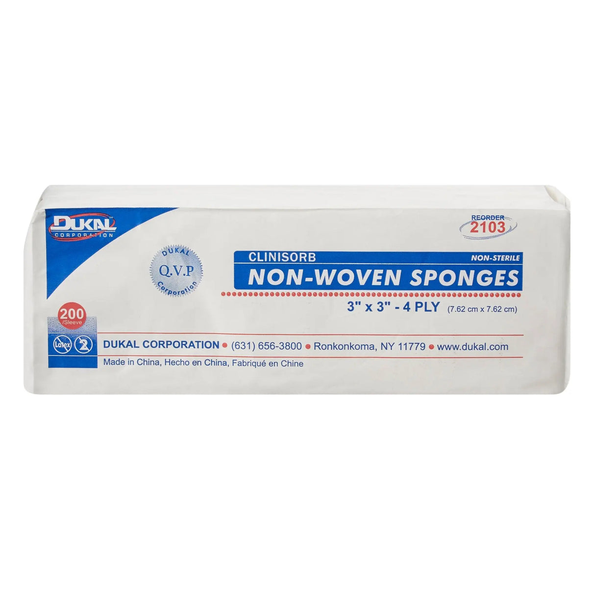 Clinisorb Nonwoven Sponge, 3 x 3 Inch, 4-Ply Clinisorb