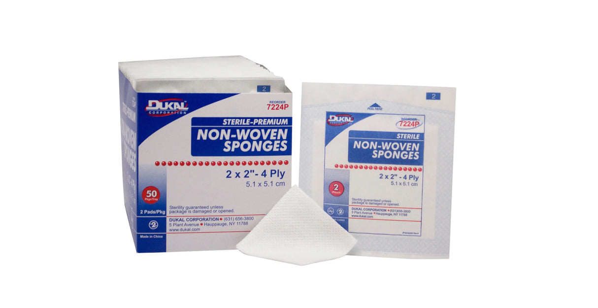 Clinisorb Sterile Nonwoven Sponge, 2 x 2 Inch, 4-Ply Clinisorb