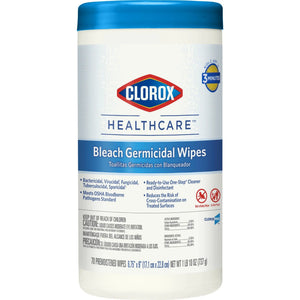 Clorox Healthcare Surface Disinfectant Cleaner, Chlorine Scent, Nonsterile, 6.75 X 9 Inch, Canister Clorox Healthcare®