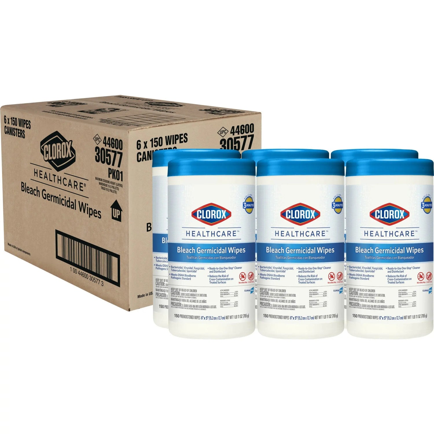 Clorox Healthcare® Surface Disinfectant Cleaner, 150 Wipes per Canister Clorox Healthcare®