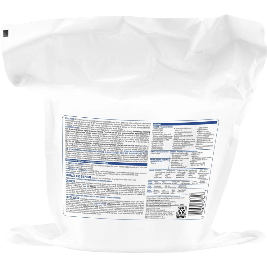 Clorox Healthcare® VersaSure® Cleaner Disinfectant Wipes, Refill Pouch Clorox Healthcare® VersaSure™
