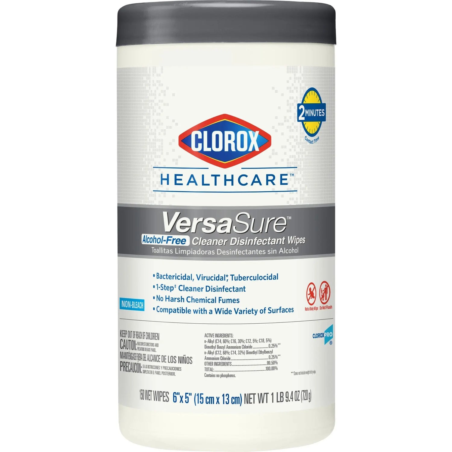 Clorox Healthcare® VersaSure® Surface Disinfectant Wipes, 150 Count Cannister Clorox Healthcare® VersaSure™