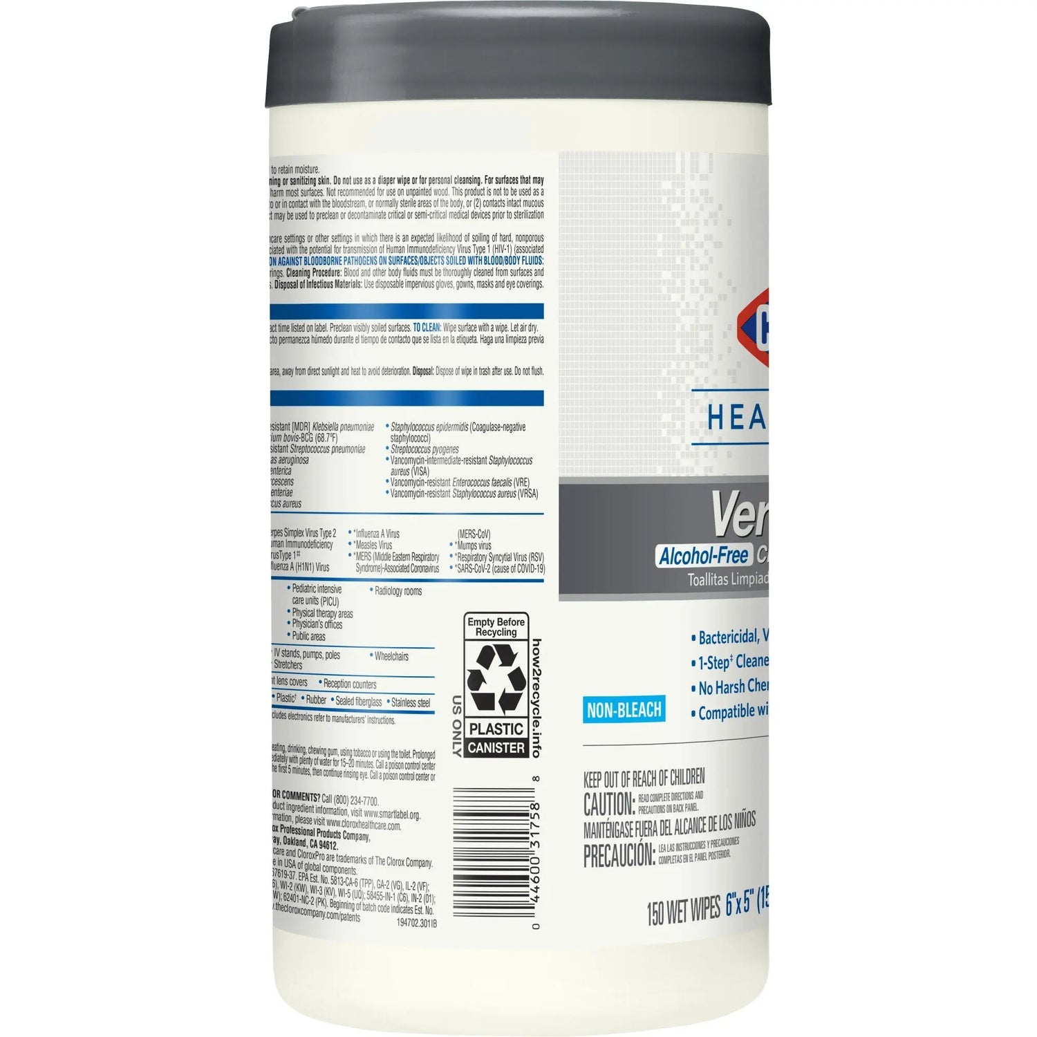Clorox Healthcare® VersaSure® Surface Disinfectant Wipes, 150 Count Cannister Clorox Healthcare® VersaSure™