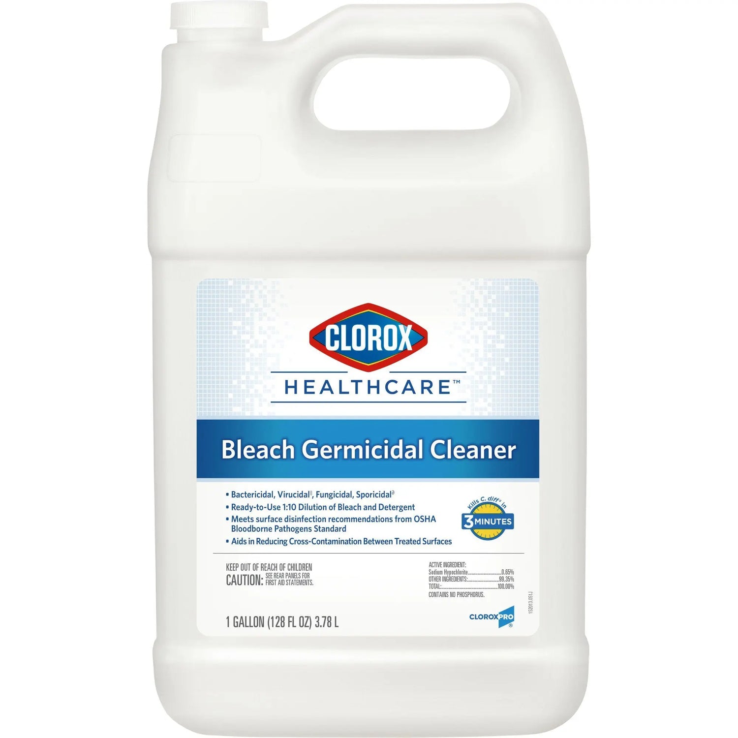 Clorox® Healthcare® Bleach Germicidal Cleaner, 1 gal Jug Clorox Healthcare® Bleach Germicidal