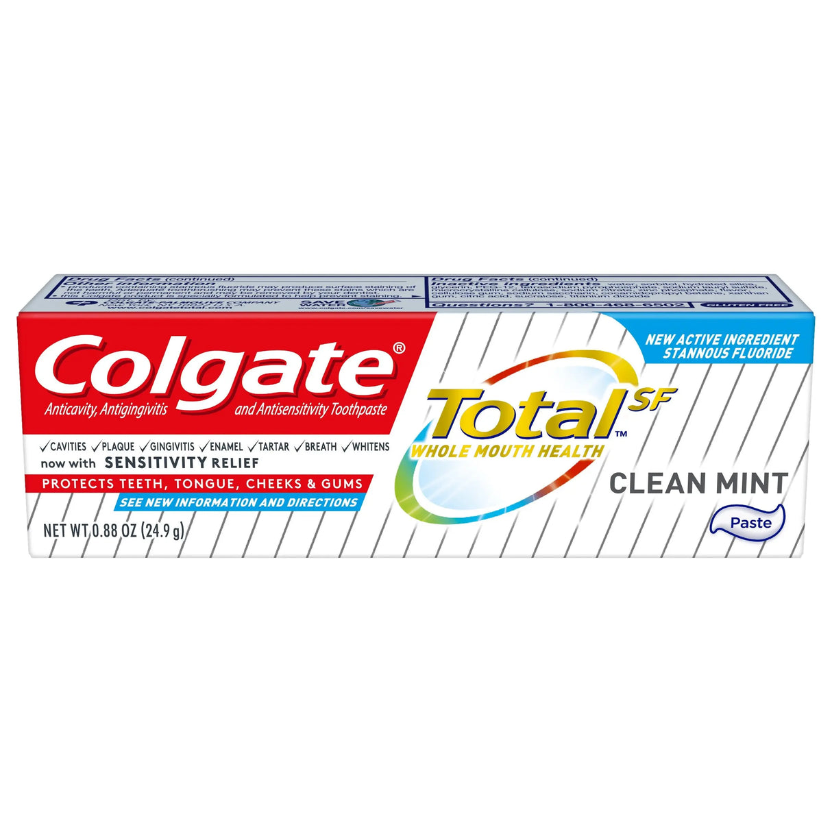 Colgate Total Toothpaste, Clean Mint Flavor, 0.88 oz Tube Colgate® Total